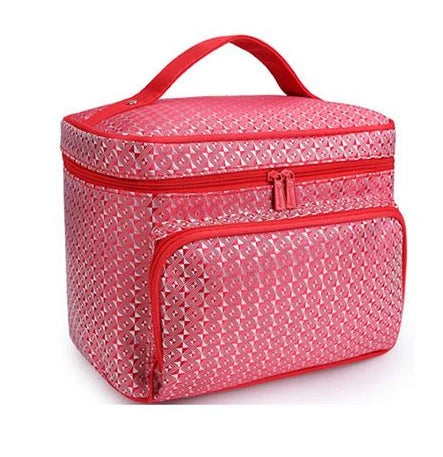 Woman Cosmetic Bags Striped Pattern Organizer Makeup Bag Folding Travel Toiletry Bag Large Capacity Storage Beauty Bag ZL900Z -D