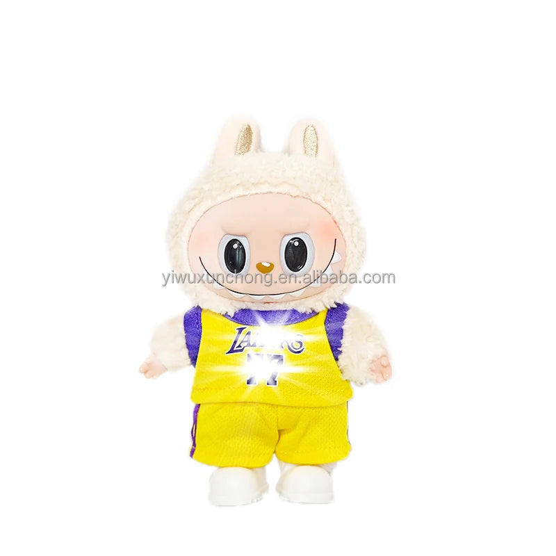 In Stock High-Quality Exclusive Designer Outfit for Labubu - GG Sweater and Overall Set for 17cm Plush Doll | Fast Ship