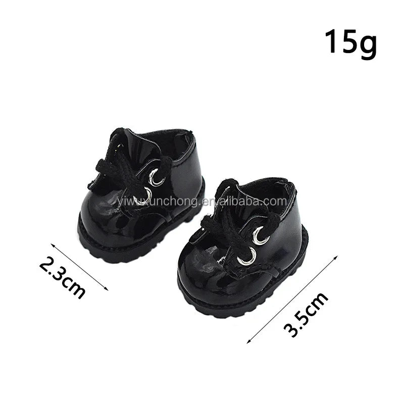 In Stock High-Quality Lace-Up Leather Shoes for Labubu Martin Boots & Moto Boots Doll Clothing Accessories & Shoes | Fast Ship