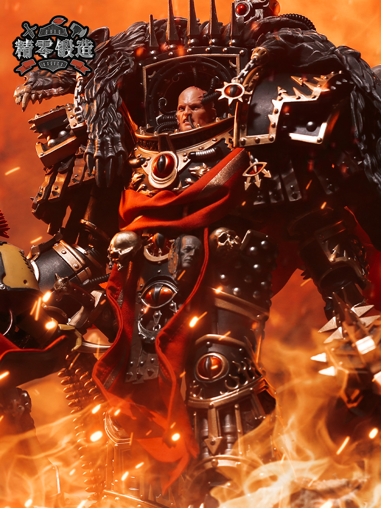 [Fine Zero Forging In Stock] Dark Source Warhammer Battle Handsome Horus Movable Model Toys Doll Clothes Cloak