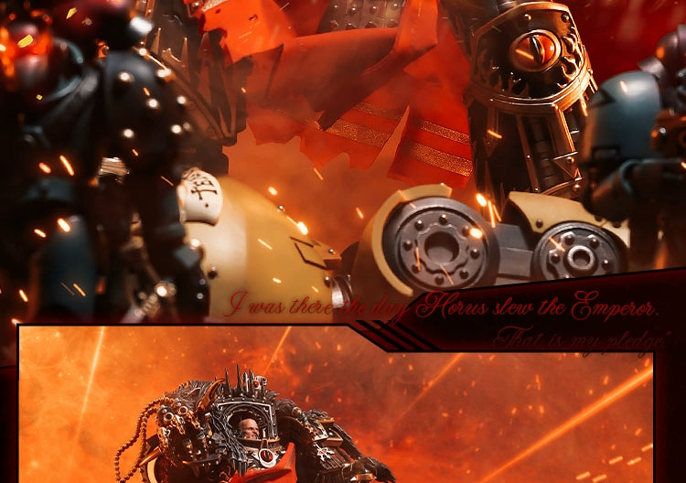 [Fine Zero Forging In Stock] Dark Source Warhammer Battle Handsome Horus Movable Model Toys Doll Clothes Cloak