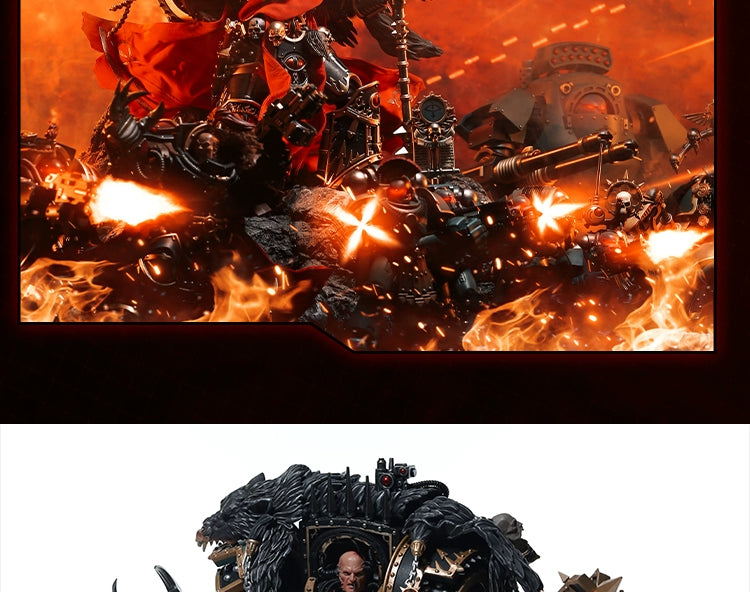 [Fine Zero Forging In Stock] Dark Source Warhammer Battle Handsome Horus Movable Model Toys Doll Clothes Cloak