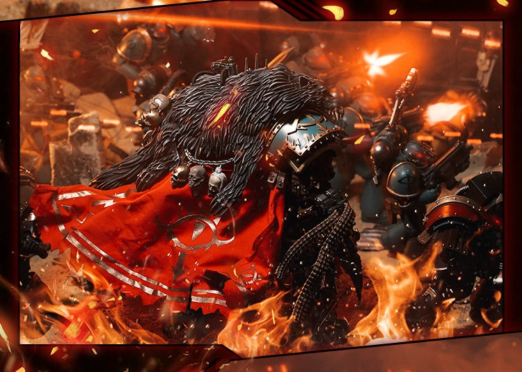 [Fine Zero Forging In Stock] Dark Source Warhammer Battle Handsome Horus Movable Model Toys Doll Clothes Cloak