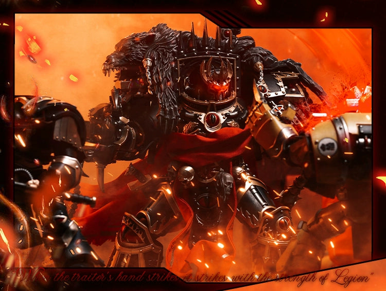 [Fine Zero Forging In Stock] Dark Source Warhammer Battle Handsome Horus Movable Model Toys Doll Clothes Cloak