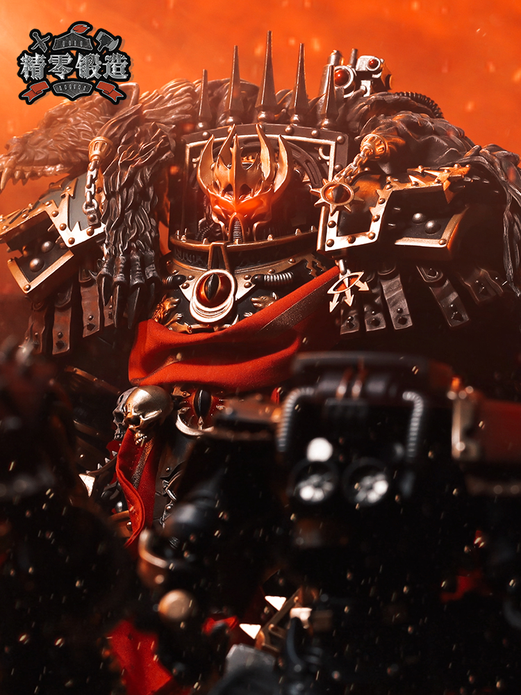 [Fine Zero Forging In Stock] Dark Source Warhammer Battle Handsome Horus Movable Model Toys Doll Clothes Cloak