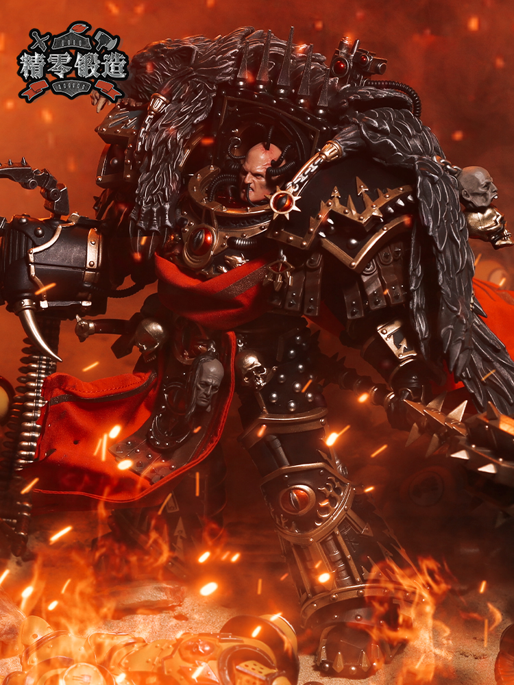 [Fine Zero Forging In Stock] Dark Source Warhammer Battle Handsome Horus Movable Model Toys Doll Clothes Cloak