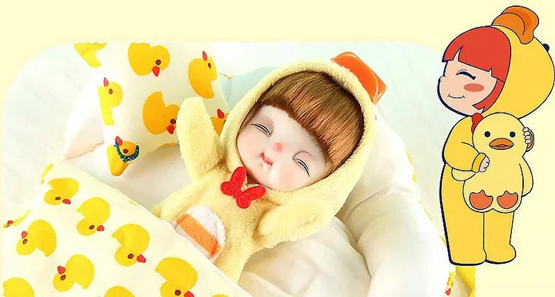 12cm Cute Mini Doll Animal Sleepwear Series Educational Toys DIY Dress Up Joints Dolls Birthday Gifts 3D Eyes