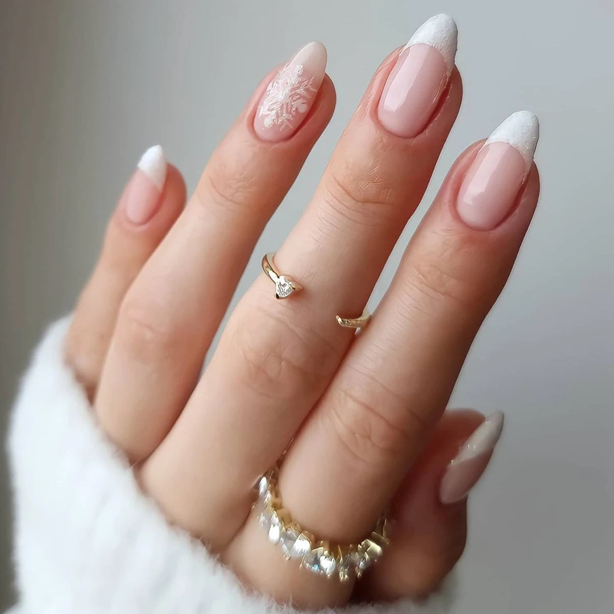 24Pcs/Set Women Girls Trendy Medium Almond French Wine Red Geometric Stripes Full Coverage Wearable Fake Nail Press on Nail Art