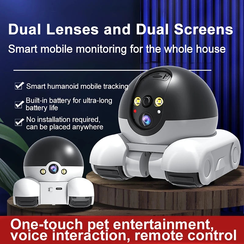 1080P Pet Tracking WIFI Camera Home Security Protection Surveillance Camera Mobile APP Remote Control Baby Pet Monitor Robot Cam