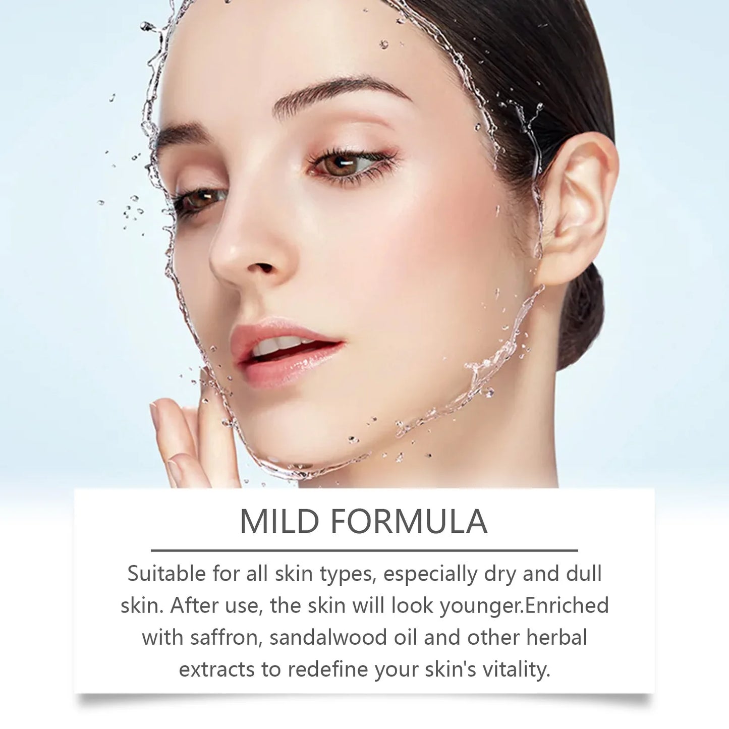 Gentle moisturizing anti-aging saffron facial serum