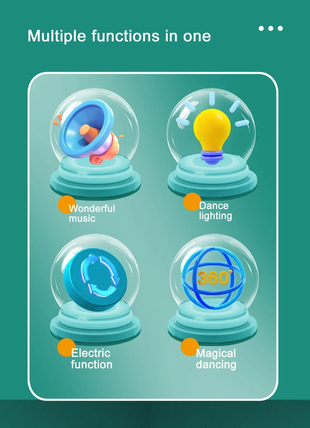 Electric Dancing Octopus Jellyfish Toy Eight-Arm Automatic Obstacle Avoidance Toy for Children's Intelligence Development