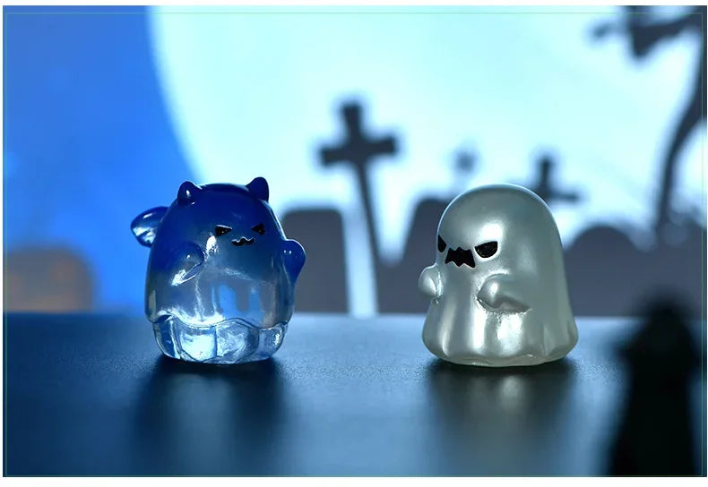 Mini Halloween Figurines Miniature Cute Halloween Ghost Pumpkin Fairy Miniatures Figurines Home Decoration DIY Resin Craft