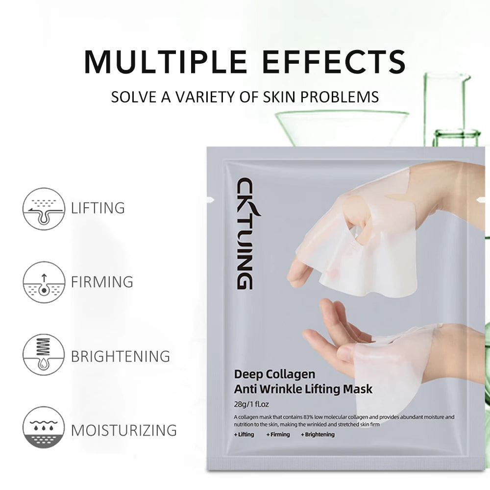 5PCS Collagen Face Masks Deep Hydrating Moisturizing Brightening Firming Skin Facial Masks Split Sheet Mask Korean Skin Care