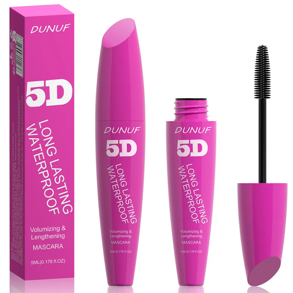 5D Waterproof Mascara Cream Thick Slender 24h Volumizing Lash Makeup Eyelash Curling Lengthening Lasting Eyelash Cream