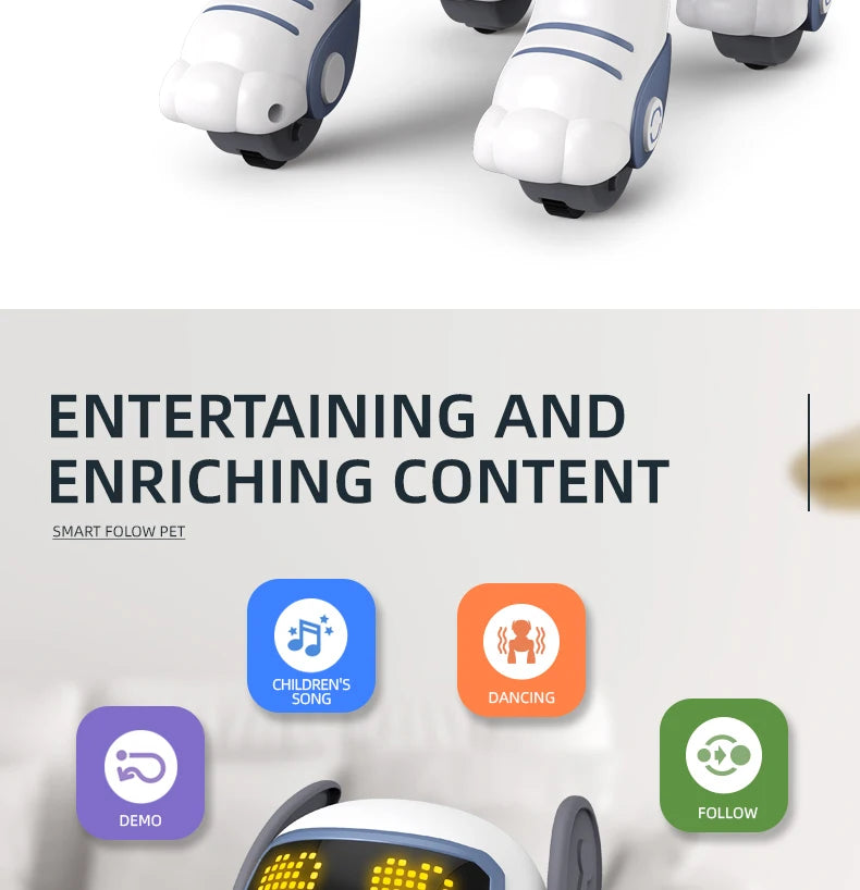 Intelligent Remote Control Robot Dog Electronic Stunt Voice Command Programmable Touch-sense Music Song Children's Toys for Boys