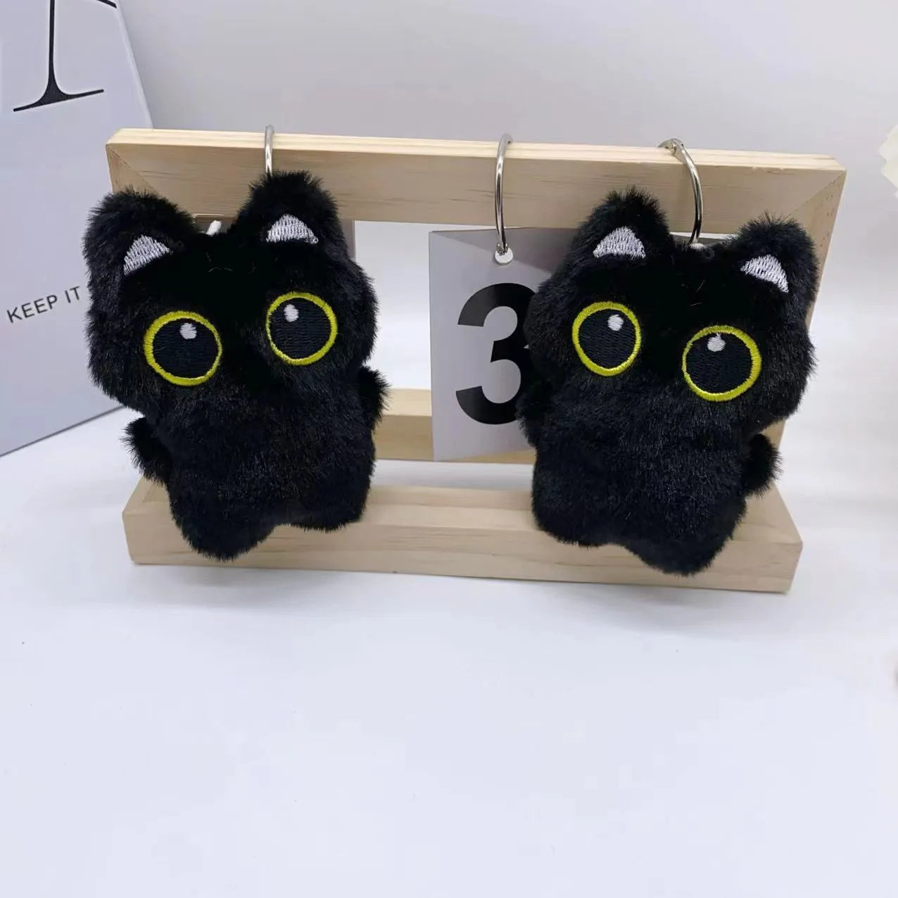 Party gift cute black cat plush toy doll pendant pillow cushion black cat plush toy doll, suitable for boys and girls.