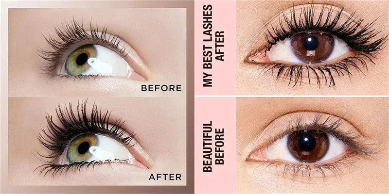 5D Waterproof Mascara Lengthening Eyelashes Women's Make-Up Waterproof Mascara Black Silk Fibre Mascara Korean Cosmetics New