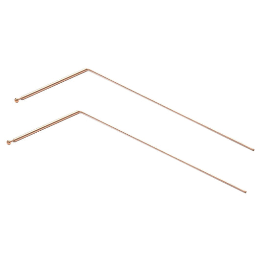 2Pcs 99.9% Copper Divining Dowsing Rods Metal Detector For Water Treasure Finding Tools Copper Probing Rod 13.86X6.93X0.71Inches
