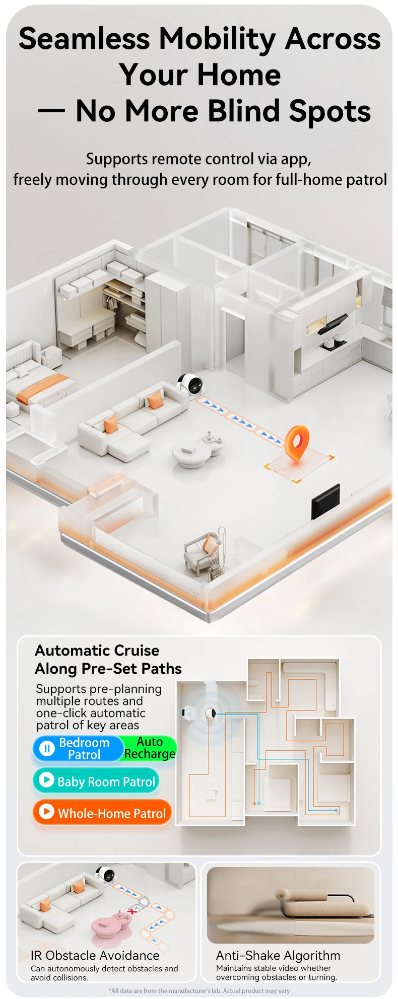 AIOOK Automatic Charging Robot Camera HD 2K 5G WIFI IP Camera Pet Mobile Tracking Night Vision CCTV Remote View TUYA APP Camera