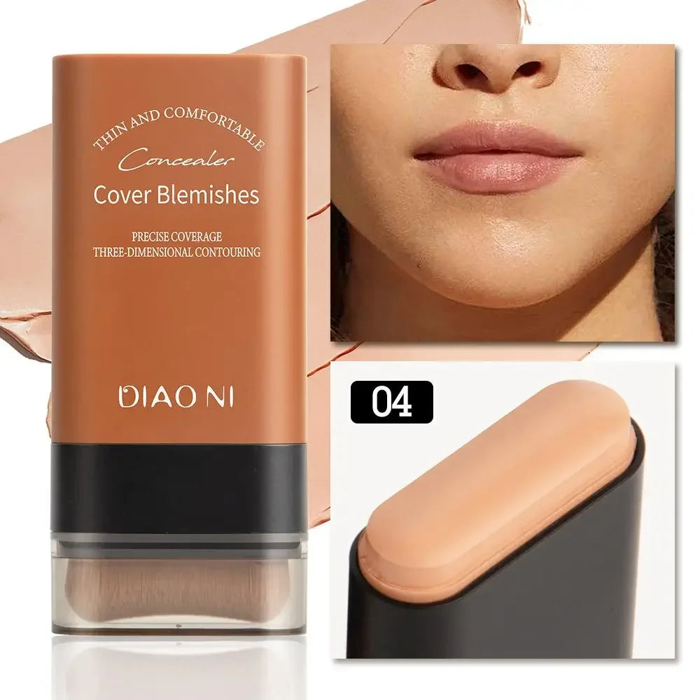 Matte Foundation Cream Stick Multi-Use Eraser Makeup Full Coverage Waterproof Lasting Oil-control Cover Acne Base With brush