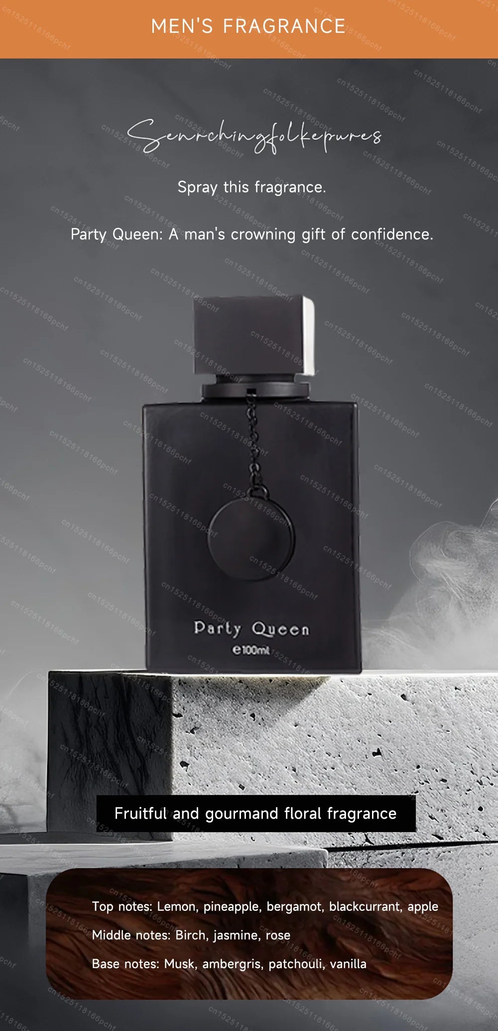 Men Cologne Spicy Seductive Fragrance Lasting Wear Luxury Perfume for Men