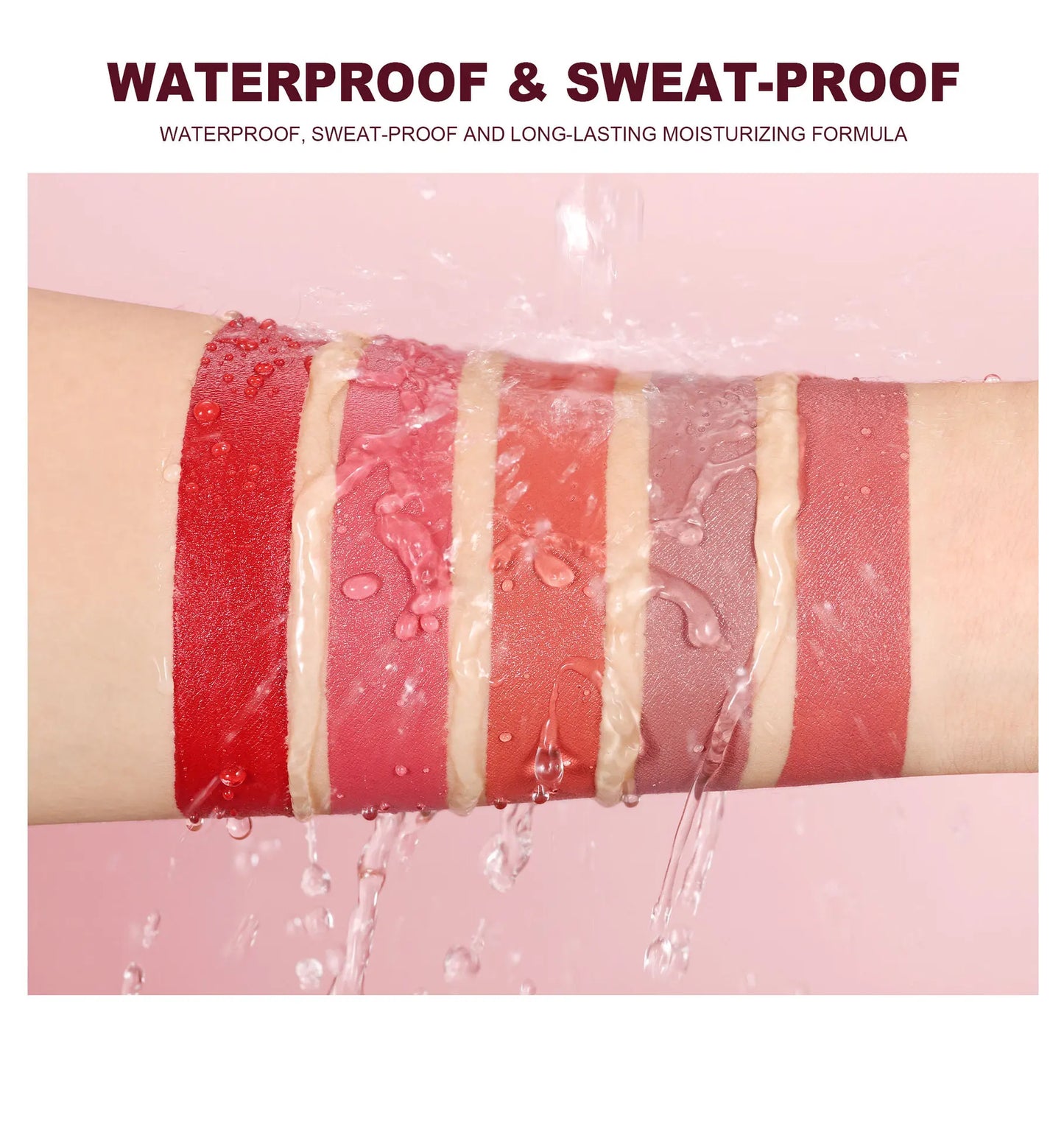 8-Colors Matte Lipstick Sexy Red Waterproof Lip Stick Long Lasting Smudge-free Classic Highly Pigmented Velvet Lip Tint Makeup