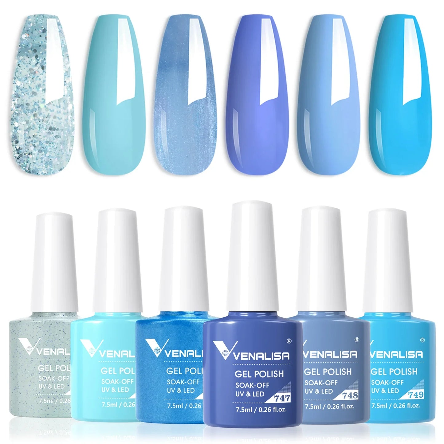 Venalisa Nail Gel Polish Fall Nails HEMA/TPO FREE Winter Christmas Color Kit Soak off UV LED Semi Permanent Nail Gel 6pcs Kit