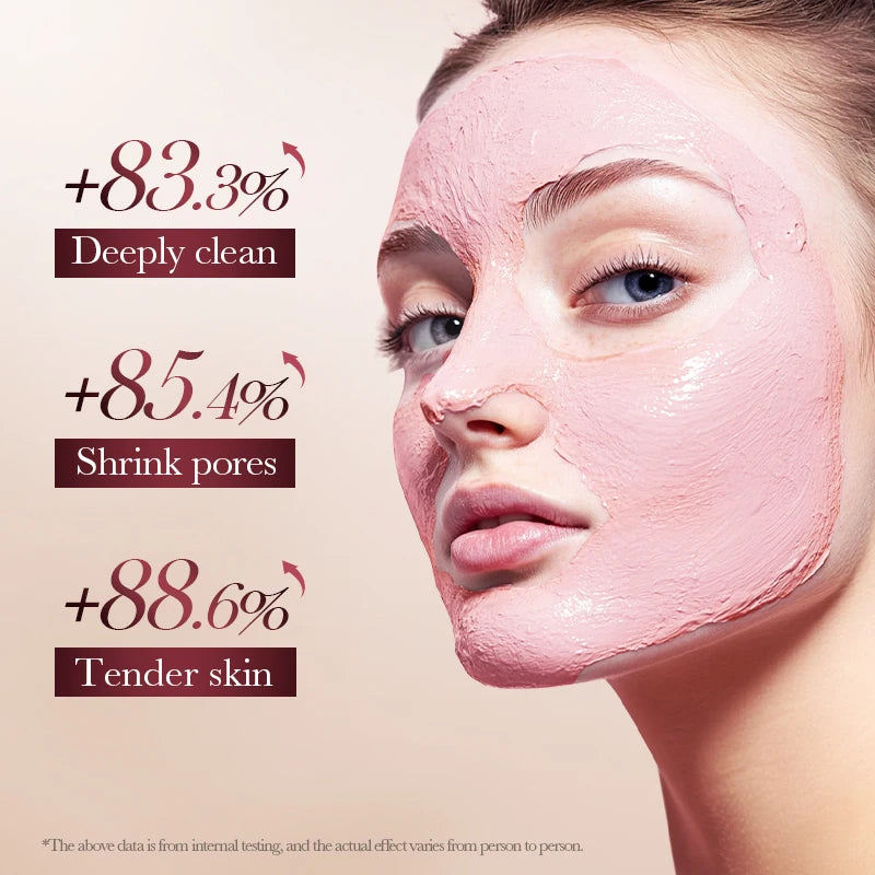 SADOER Rose Face Masks Stick Clay Mask Shrink Pores Deep Blackhead Remover Facial Cleansing Moisturizing