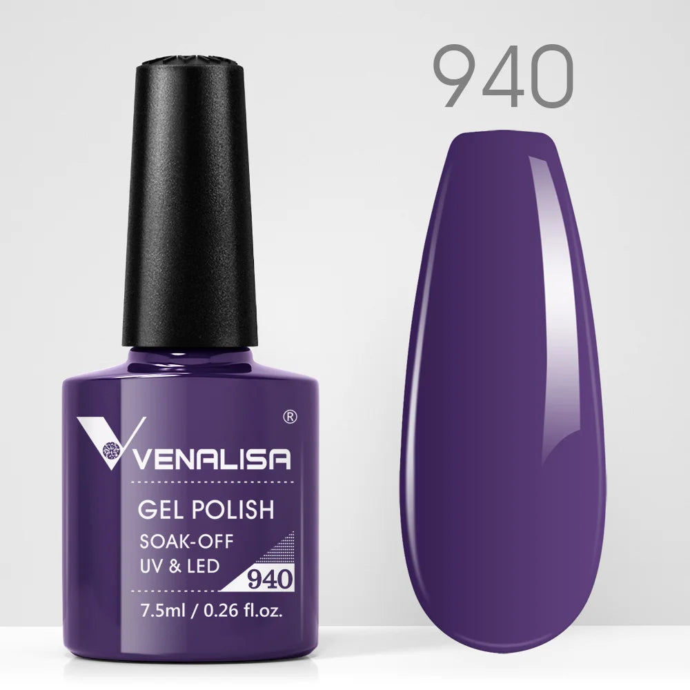 VENALISA Nail Gel Polish Semi Permanent Gellack Nail Art Salon TPO Free Glitter 7.5ml Soak off Organic UV LED Nail Gel Varnish