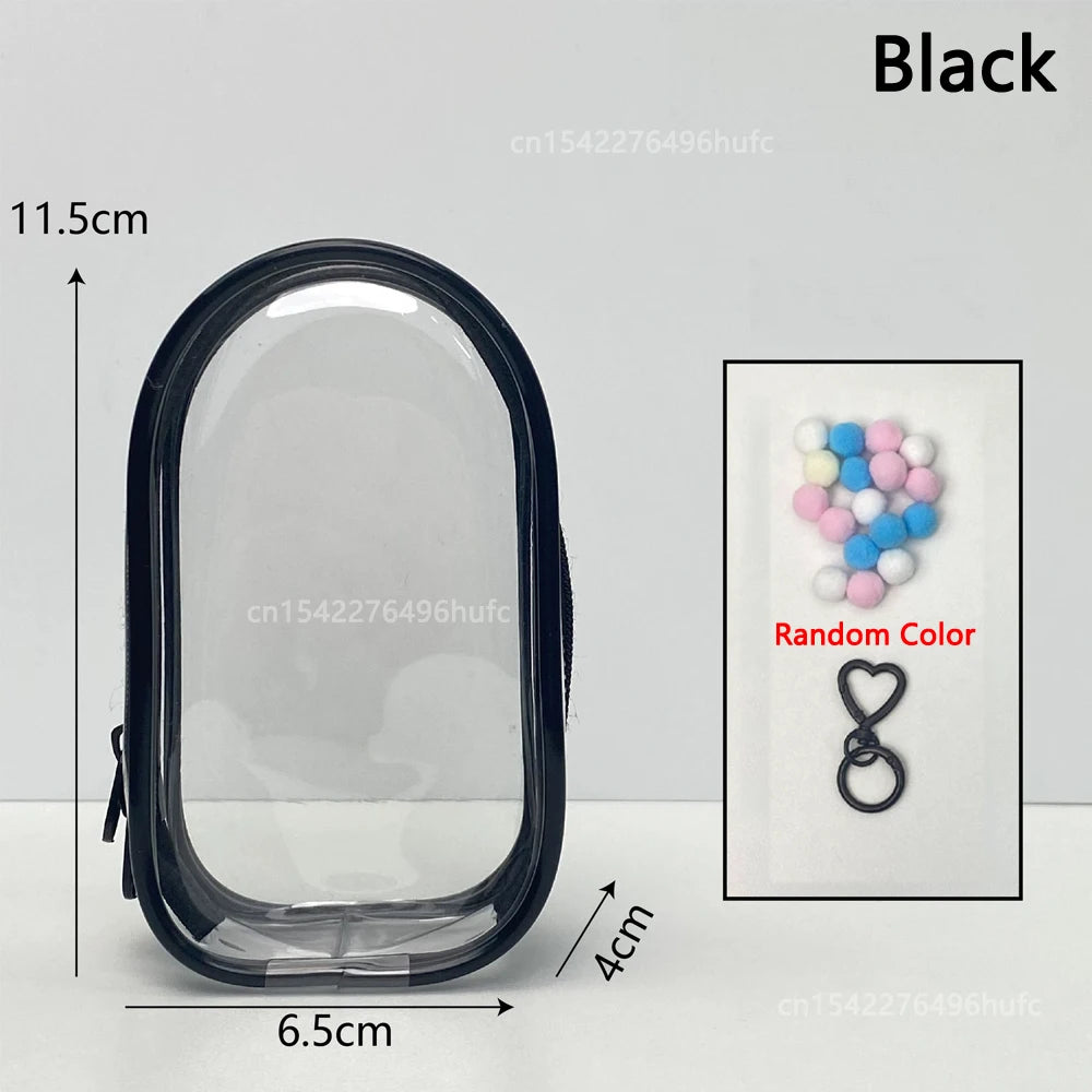 Labubu Mini 4.0 Transparent Protector Case Display Bag For Labubu V1 V2 V3 V4 Storage Bag Doll Outfit Accessories Only Case
