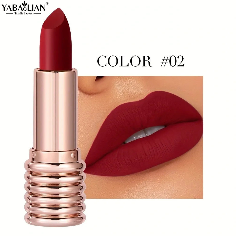 Threaded Long-lasting Matte Lipstick With Smudge-Proof Formula Velvet Lips Sauce Color Liner Pencil For Women's Makeup Cosmetic