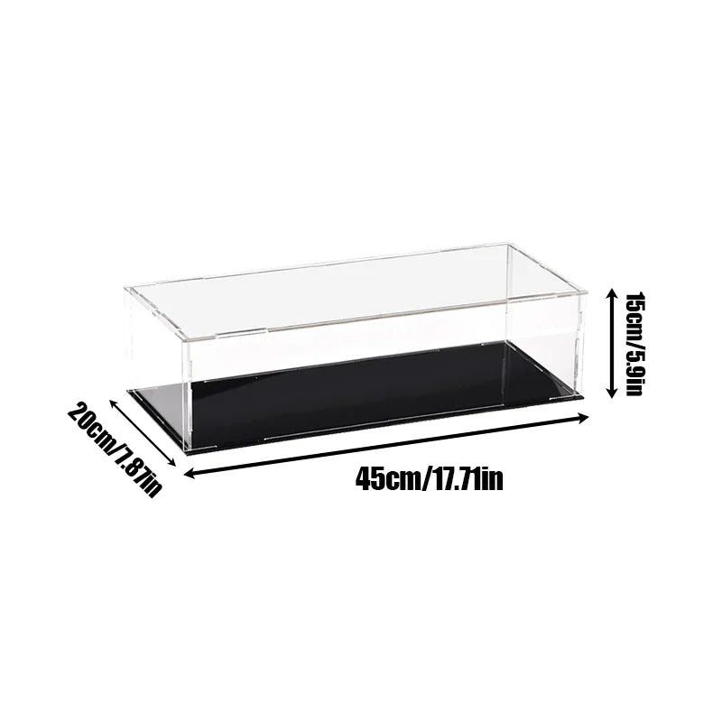 18 Sizes Clear Acrylic Display Case Dustproof Toy Cars Trucks Vans Model Box Collection Storage Home Countertop Show Boxes