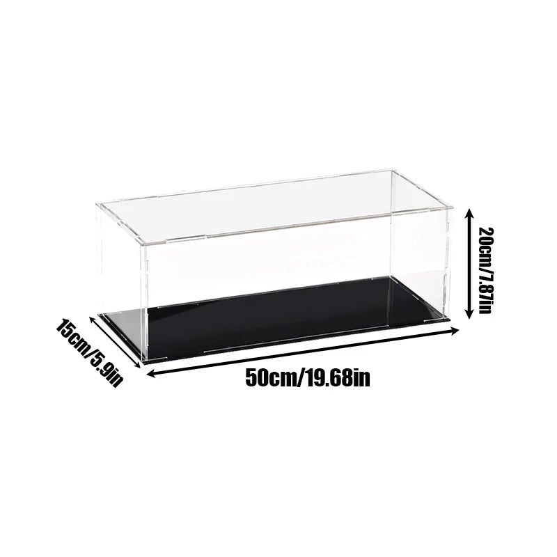 18 Sizes Clear Acrylic Display Case Dustproof Toy Cars Trucks Vans Model Box Collection Storage Home Countertop Show Boxes