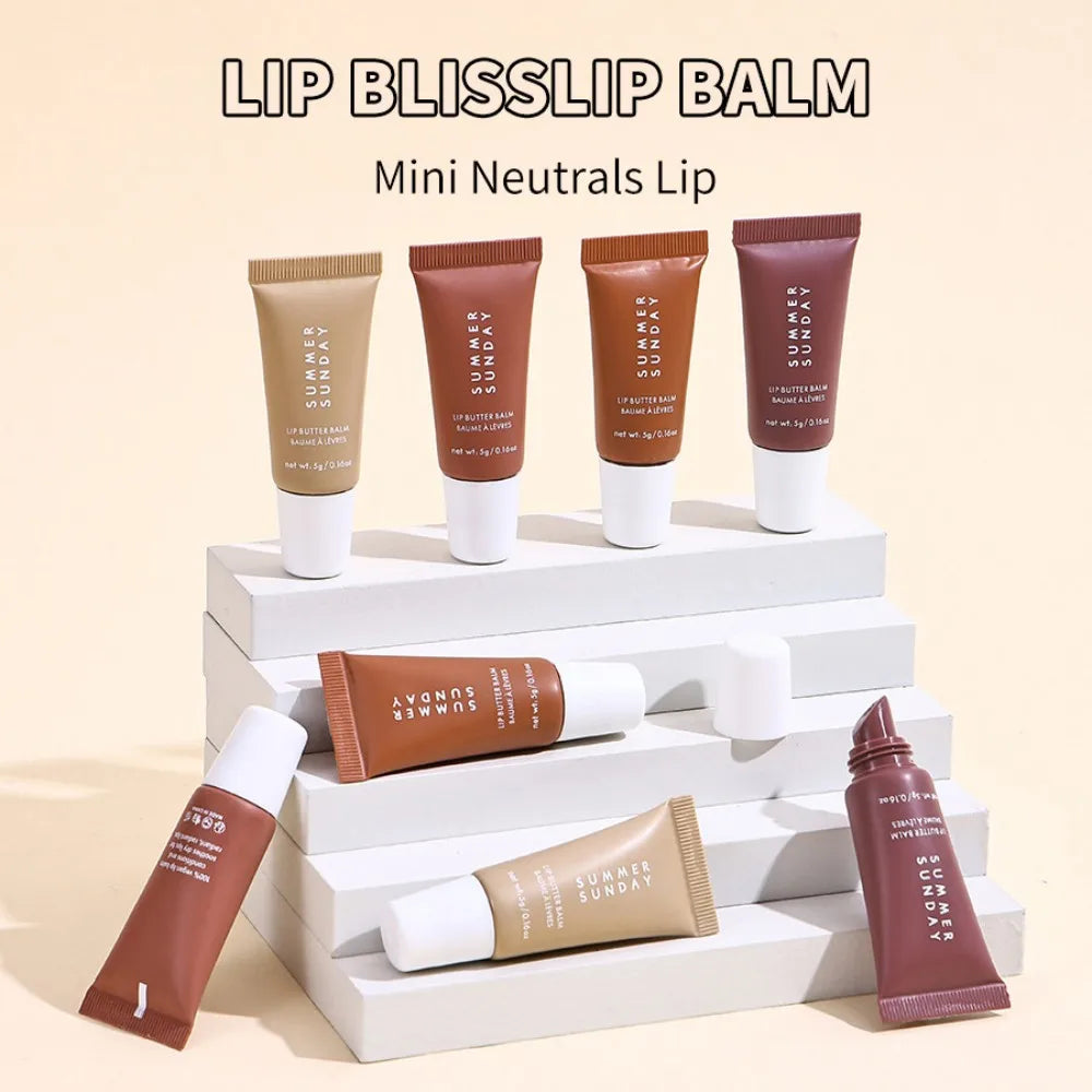 4-Color Long-Lasting Lip Gloss Set Liquid Matte Lipstick Lip Gloss Non-Stick Cup Waterproof Korean Cosmetics Women's Cosmetics