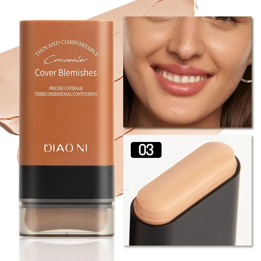 Matte Foundation Cream Stick Multi-Use Eraser Makeup Full Coverage Waterproof Lasting Oil-control Cover Acne Base With brush
