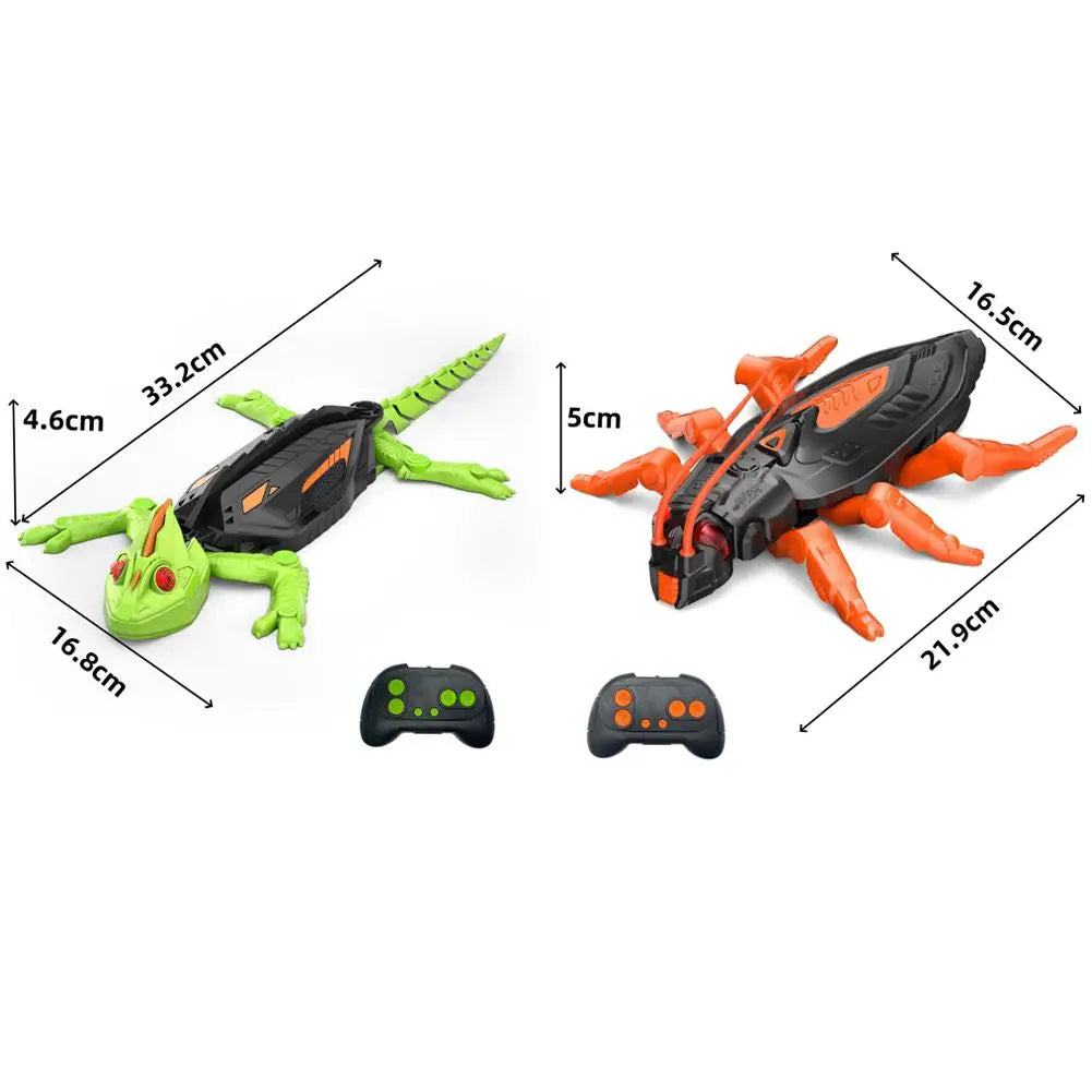 Remote Control Wall Climbing Gecko Robot Toy for Kids, Rechargeable, Halloween Novelty Gift, Anti-Fall Design, Easy to Operate