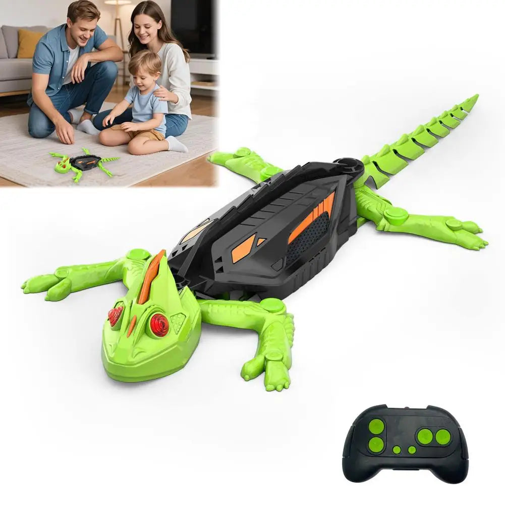 Remote Control Wall Climbing Gecko Robot Toy for Kids, Rechargeable, Halloween Novelty Gift, Anti-Fall Design, Easy to Operate