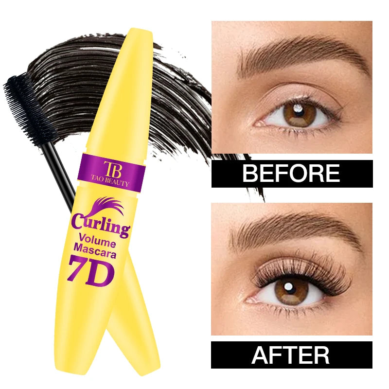 Black Waterproof Mascara for All Lengthening Makeup Products Eyelash Extension Curling Eye Lashes Mascara 7D Effect Eye Cosmetic