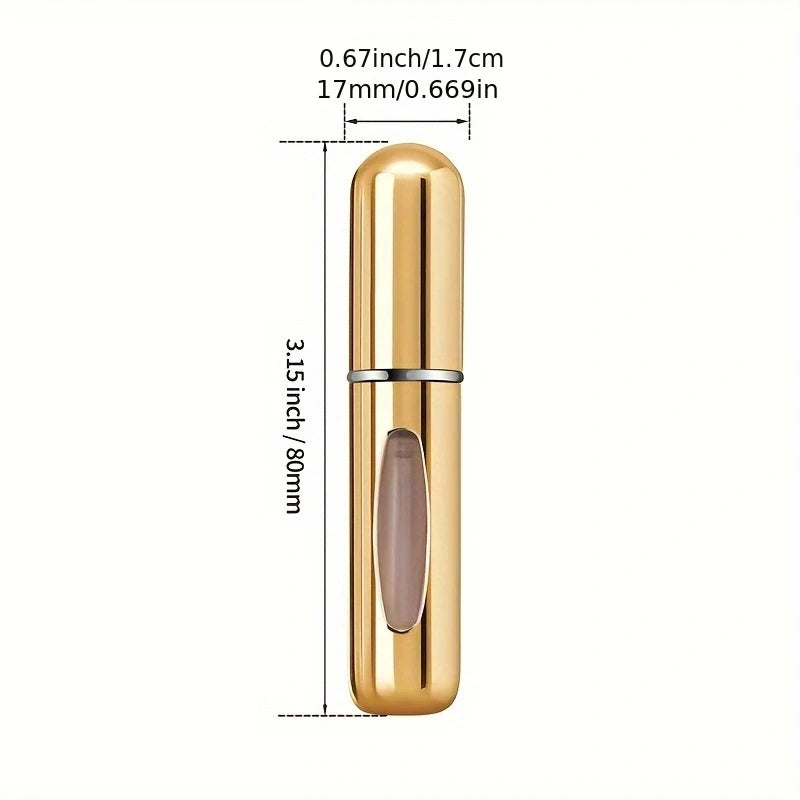 5 5ml Refillable Perfume Bottles, Mini Perfume Atomizer Bottles, Refillable Perfume Spray Scent Pump Case, Portable Empty Perfume Spray Bottles Suitable for Women and Men Travel