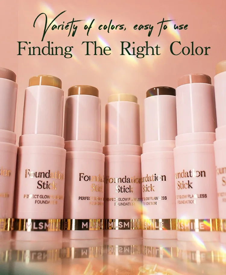 Matte Foundation Stick Oil Control Primer BB Cream Medium Coverage Light Bronzer Sculpt Face Outline Contour Brighten Concealer