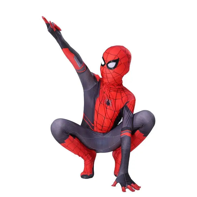 Superhero Spider Man Costume Jumpsuit Miles Spiderman Halloween Cosplay Costumes Bodysuit Head Cover Separation Party Set