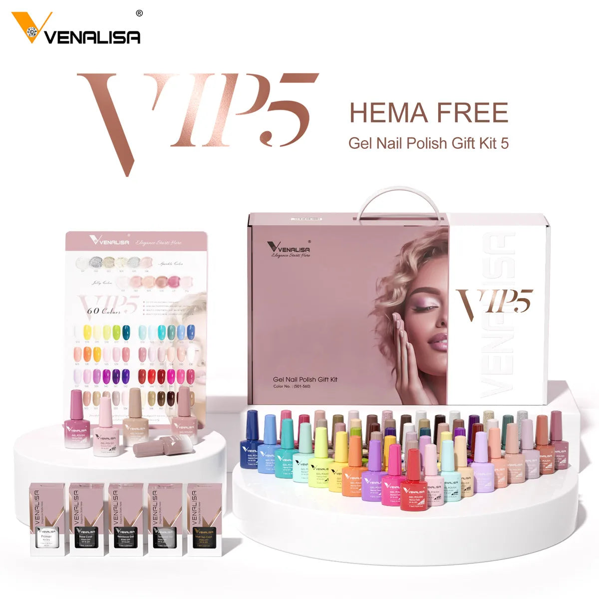Venalisa Nail Gel Polish Fall Nails HEMA/TPO FREE Winter Christmas Color Kit Soak off UV LED Semi Permanent Nail Gel 6pcs Kit