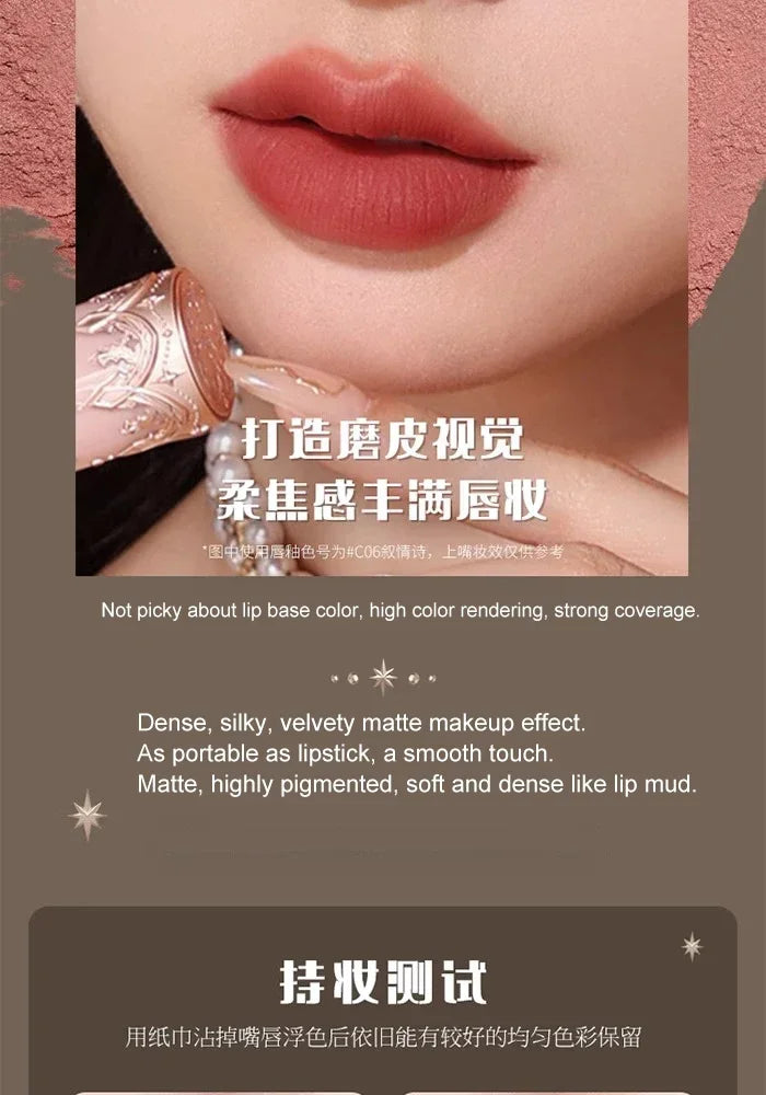 Flower Knows Little Angel Velvet Matte Lipstick Waterproof Long Lasting Soft Moisturizing Lip Gloss K Beauty Clean Girl Makeup