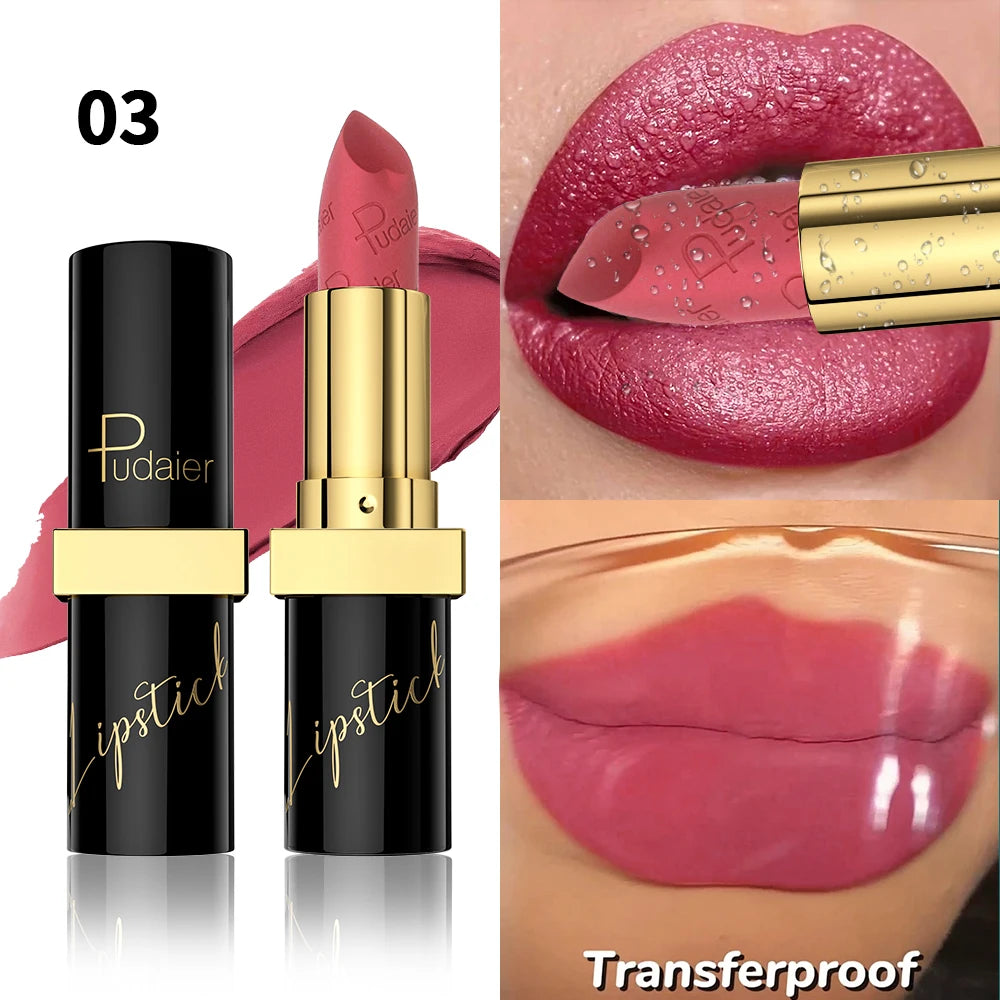[Velvet Finish Matte Lipstick] Pudaier Long-Lasting, Waterproof Matte Lipstick - Soft Pink