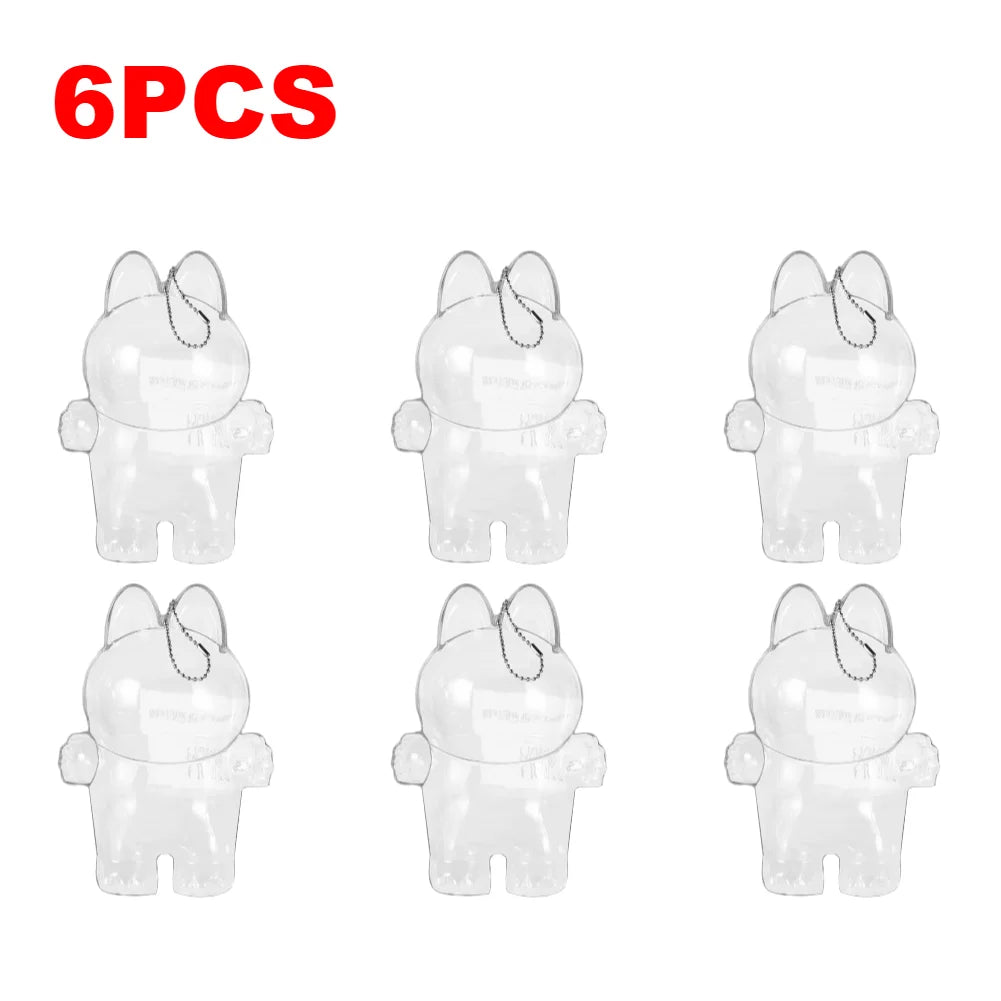 Protective Case for Labubu Have a Seat Transparent Protective Cover for Labubu Doll Plastic Clear Display Box Easy Installation