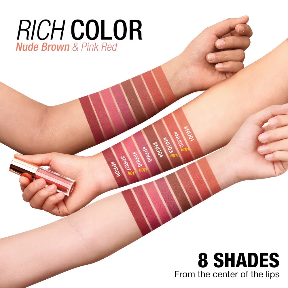 Velvet Matte Lipstick Ultra Pigmented Long Lasting Waterproof Lip Gloss Smudge Proof Non Sticky Hydrating Lip Stain