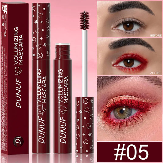Red Mascara-Thick, Lengthened, Curling Waterproof Mascara, Suitable for All Skin Types-Anti-Smudge