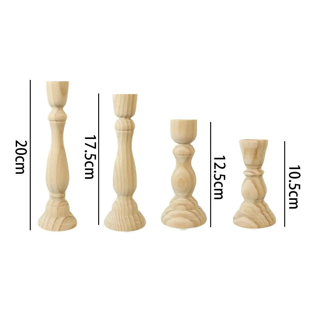 Retro Wood Classic Candlestick a