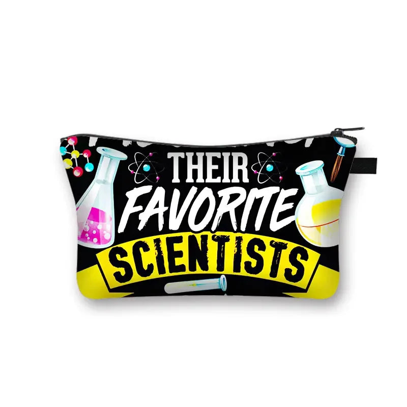 Periodic Table of Elements Print Cosmetic Case Science Chemistry Makeup Storage Pouch Beauty Bag Napkin Bag Lipstick Bag Gift