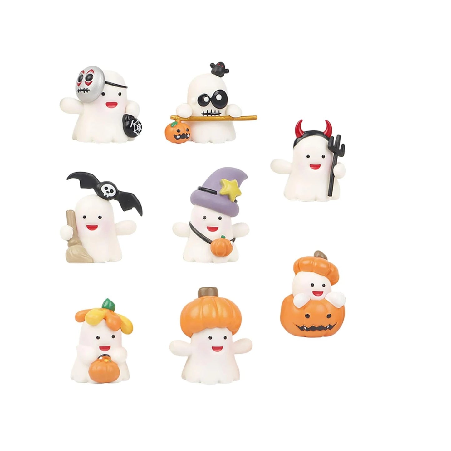 8PCS Halloween Miniature Figurines